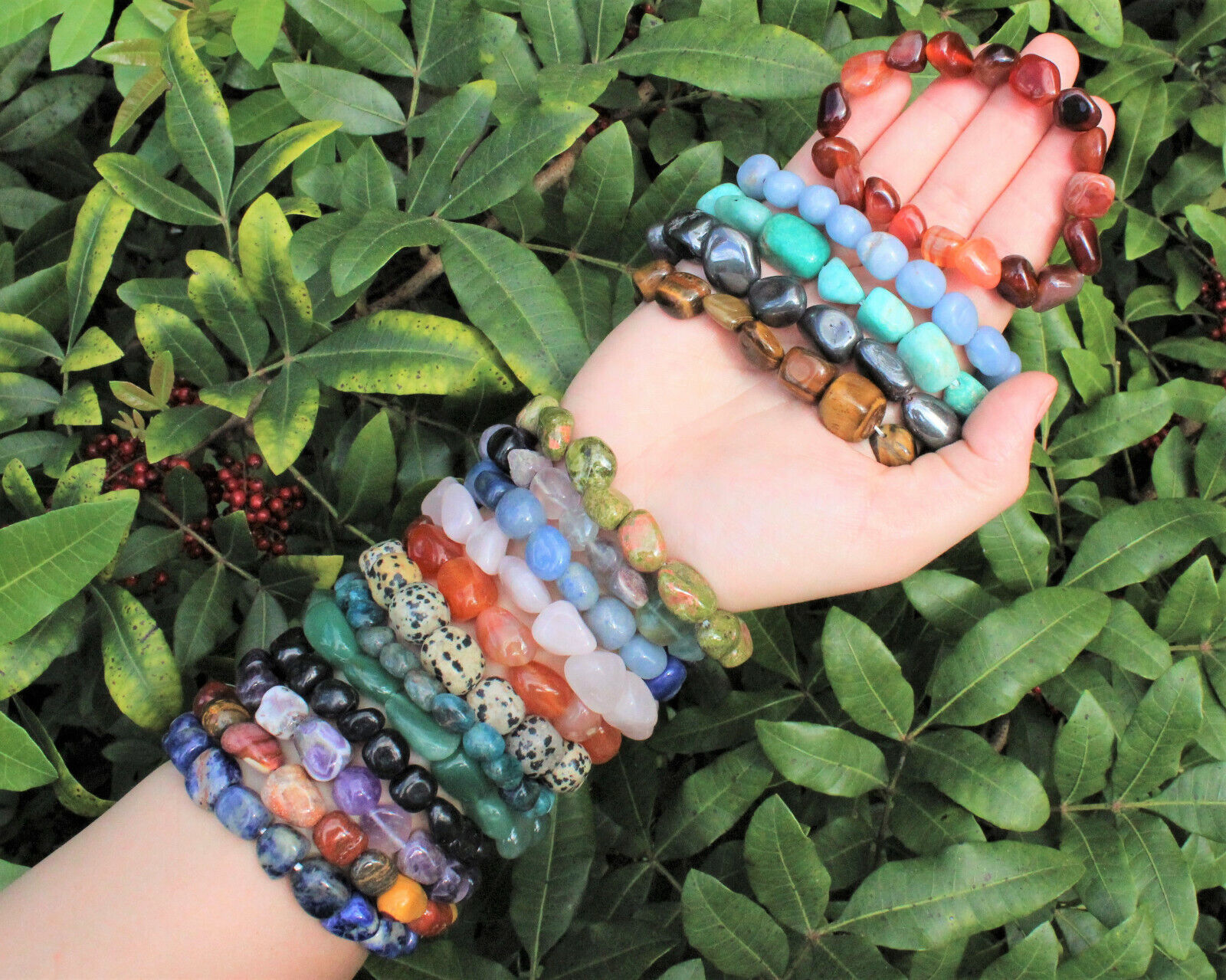 Natural stone bracelets, also known as gemstone bracelets or crystal bracelets, are a popular type of jewelry that features beads