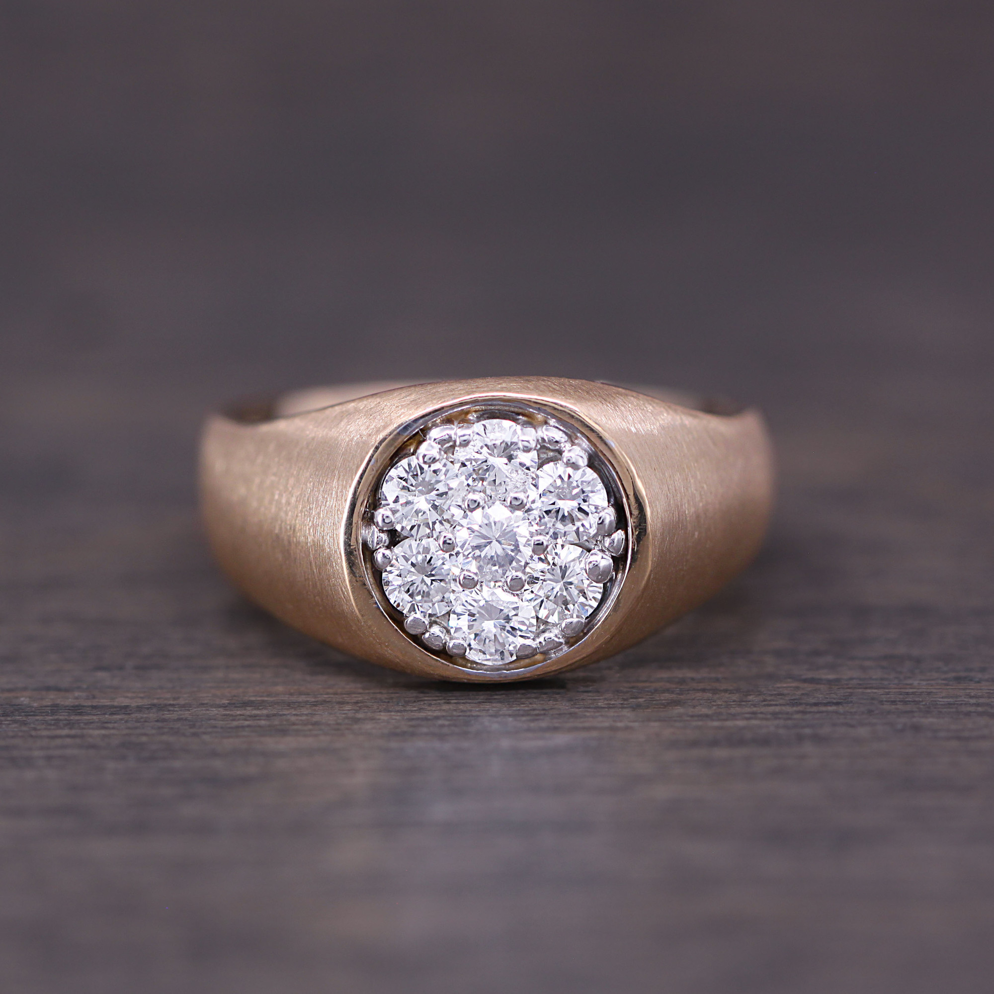 Mens gold diamond ring