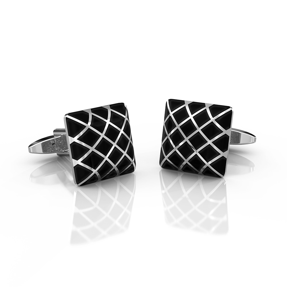 black cufflinks