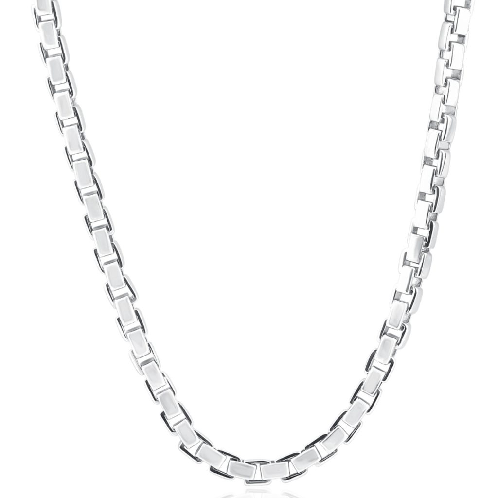 white gold necklace men