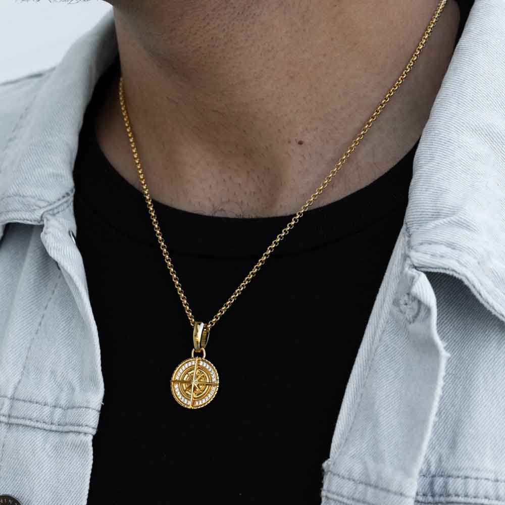 gold necklace men