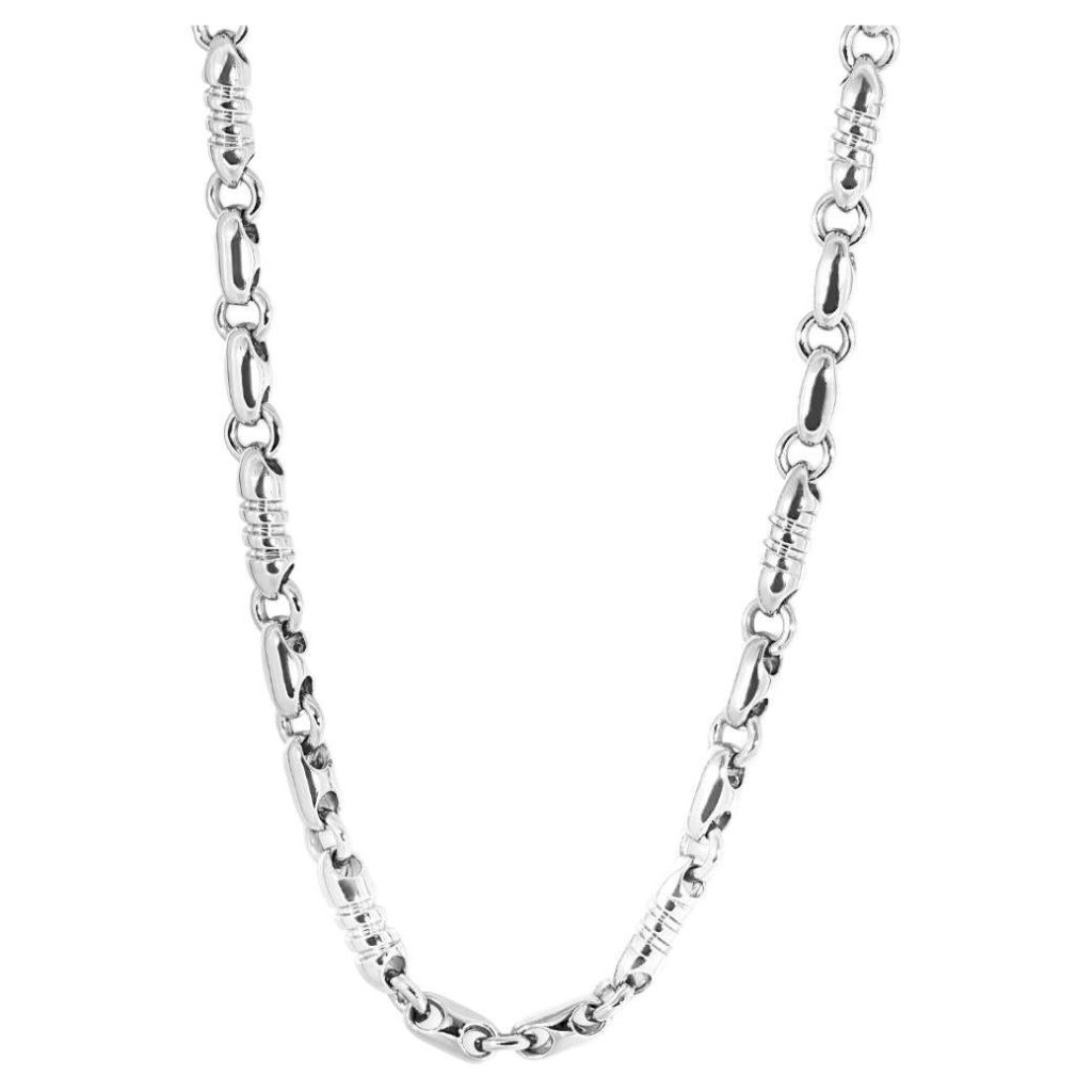 white gold necklace men