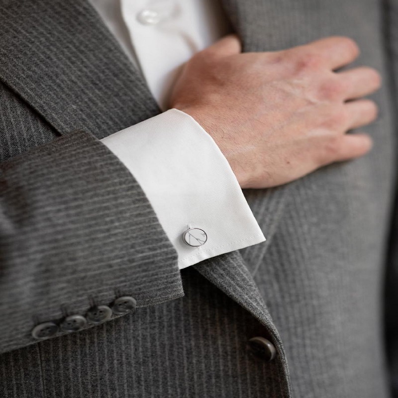 cufflinks on a regular shirt