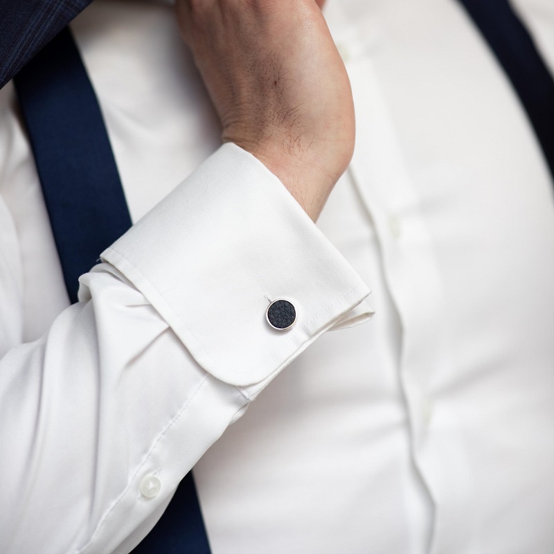 cufflinks on a regular shirt