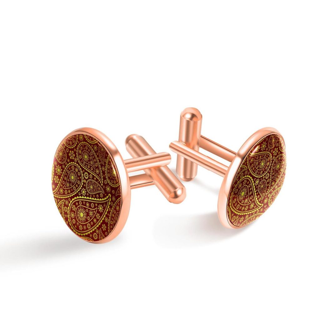 rose gold cufflinks