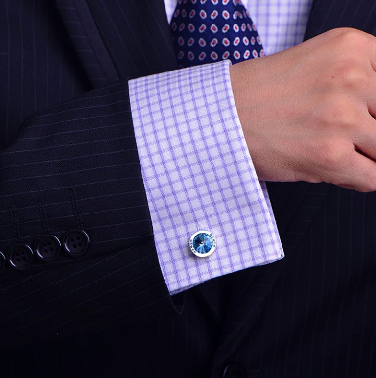 cufflinks on a shirt with buttons