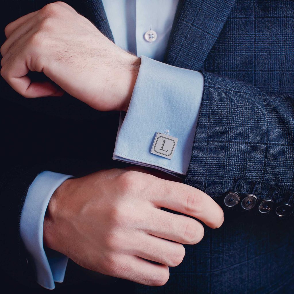 cufflinks on a shirt with buttons