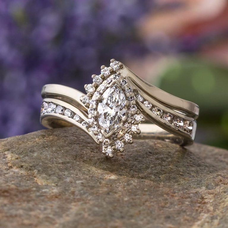 engagement and wedding ring