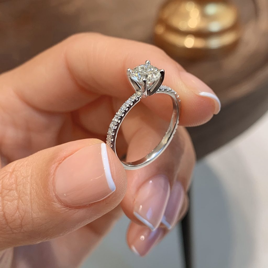 clean engagement ring