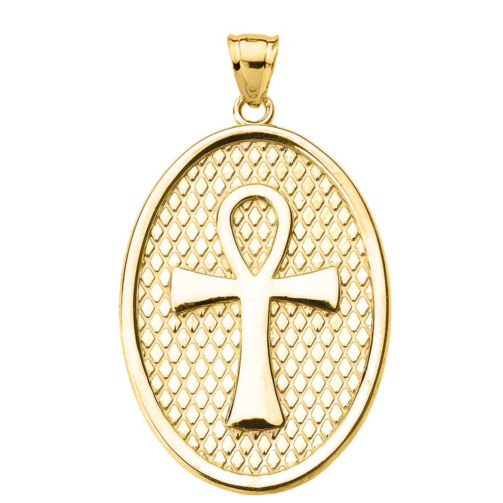 Gold ankh pendant