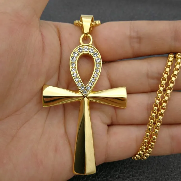 Gold ankh pendant