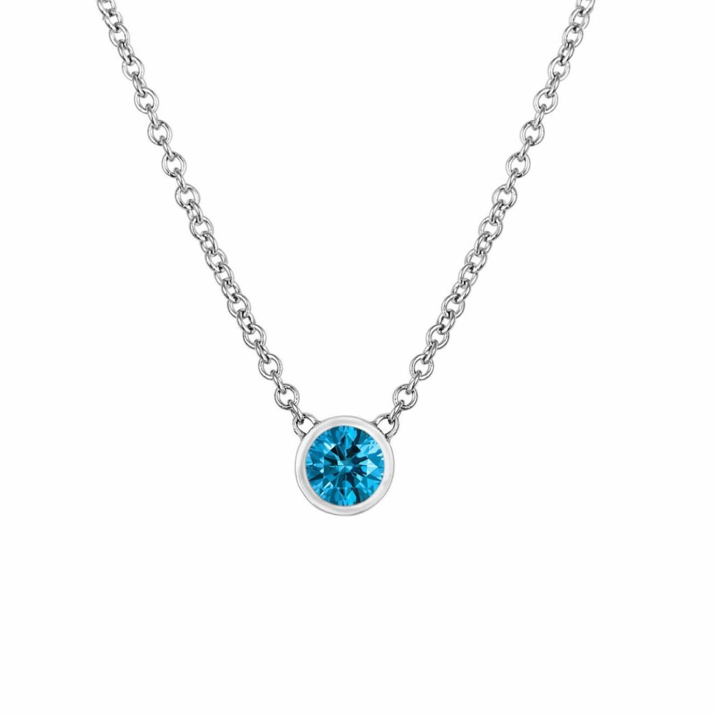 blue diamond necklace