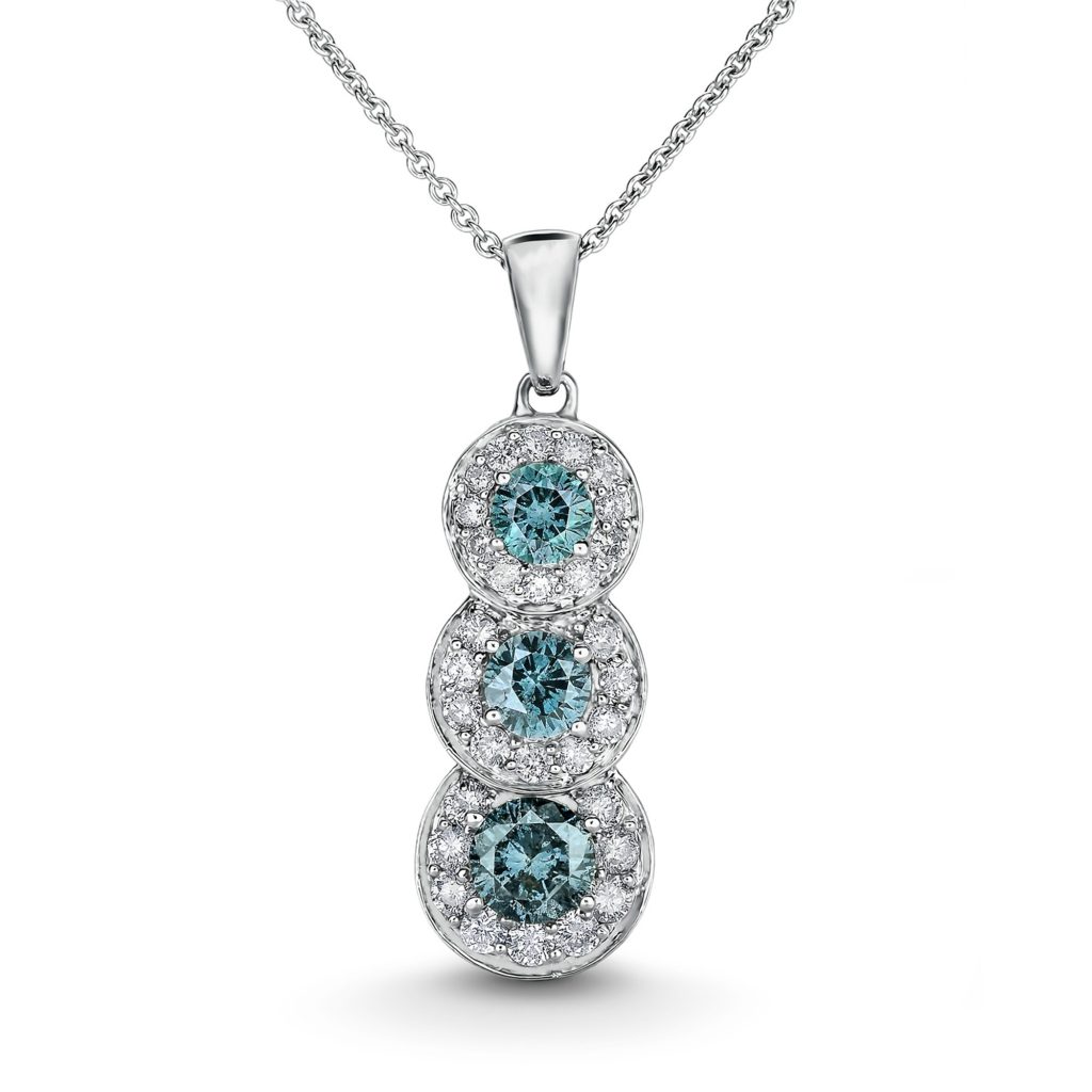 blue diamond necklace