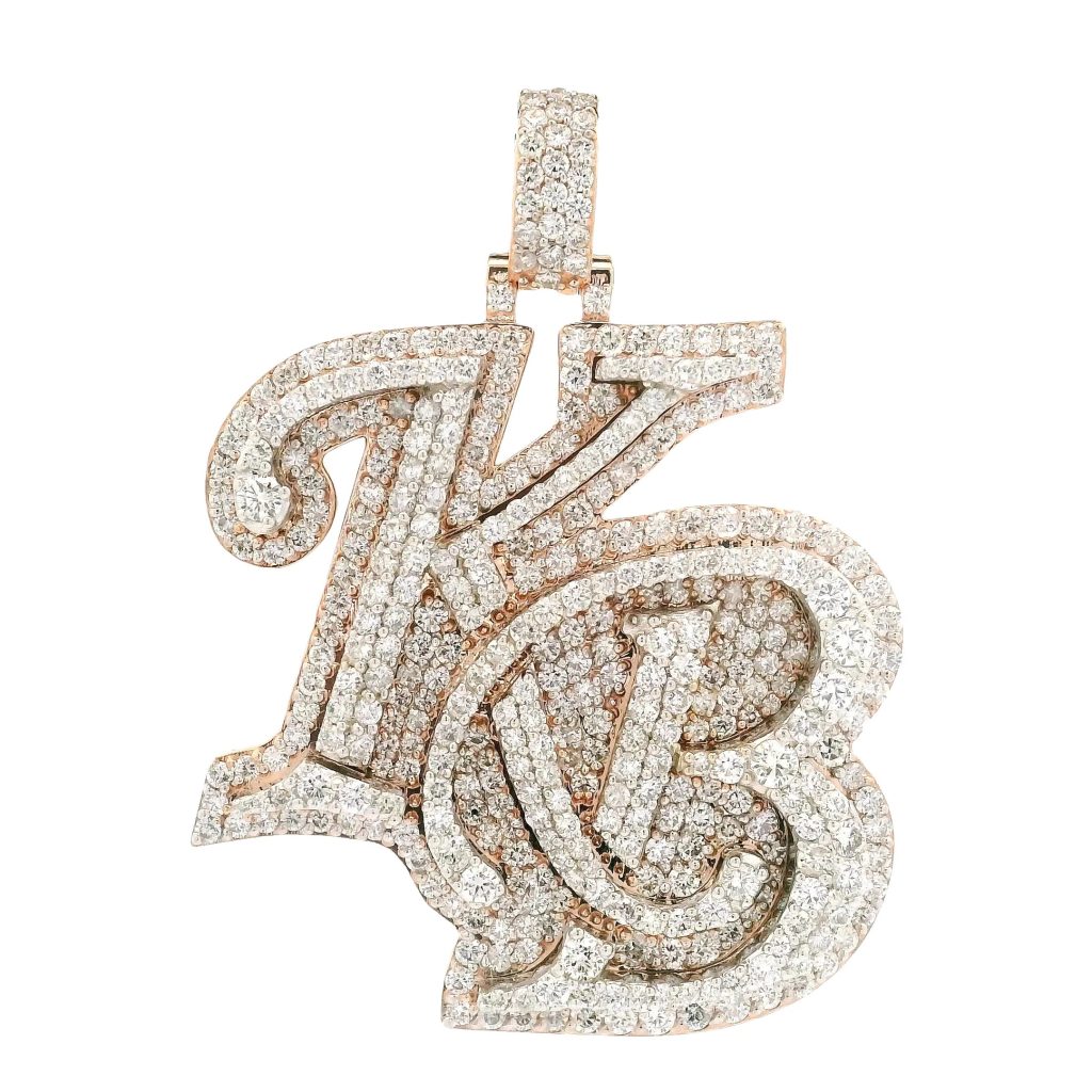 diamond initial pendant