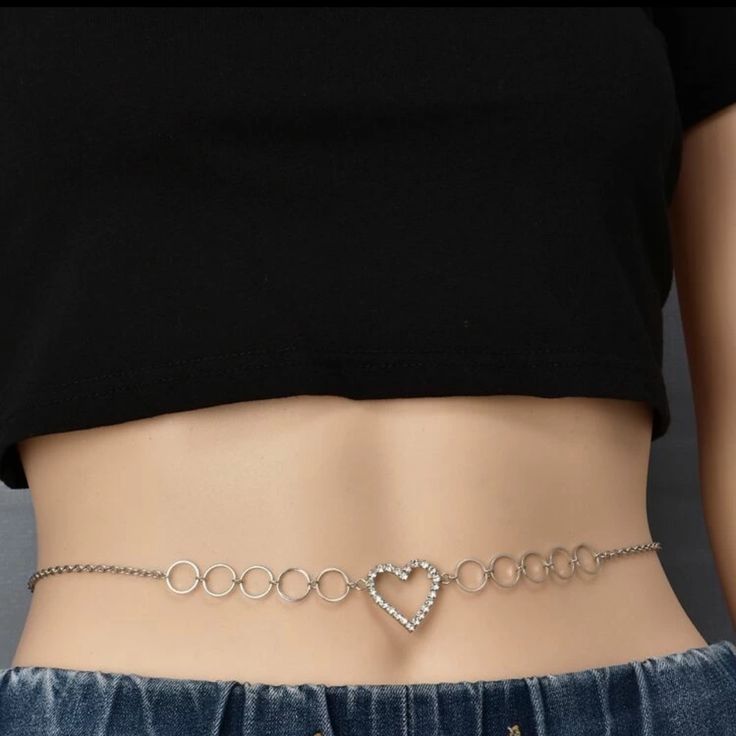 sparkling female waist chain