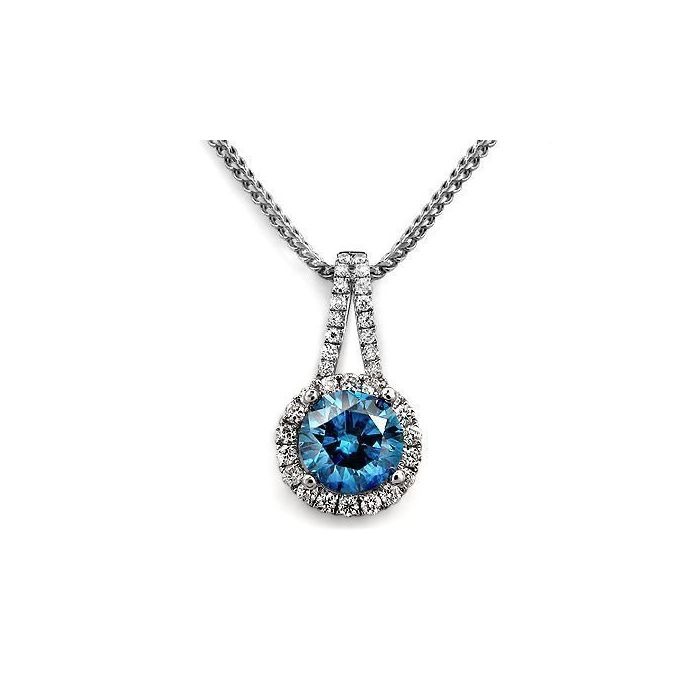 blue diamond necklace