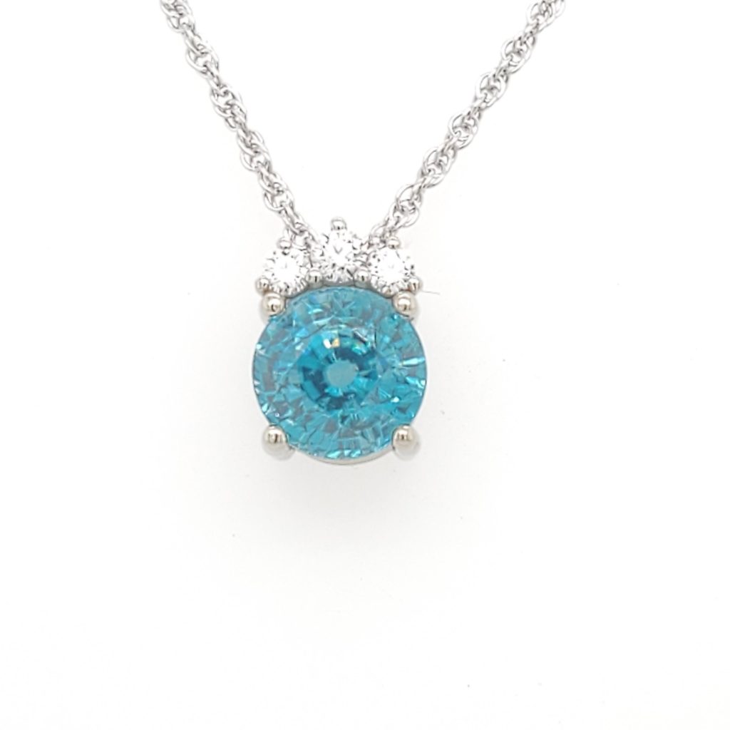 blue diamond necklace