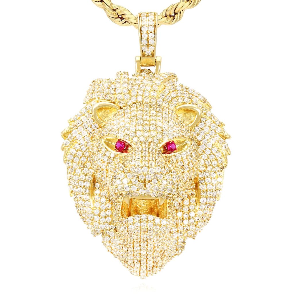 gold lion pendant