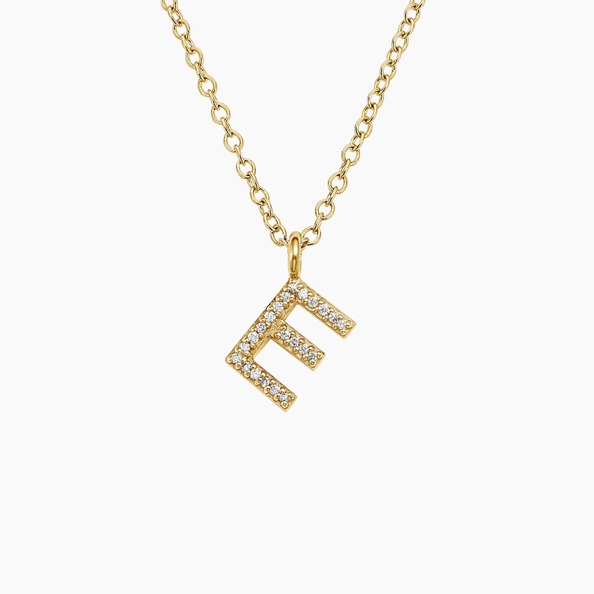 diamond initial necklace