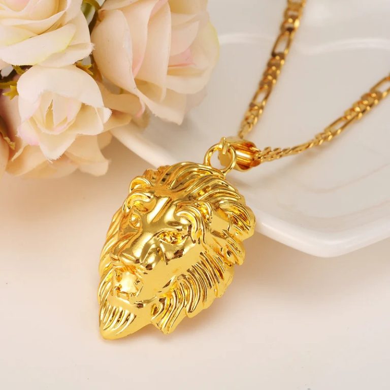 gold lion pendant