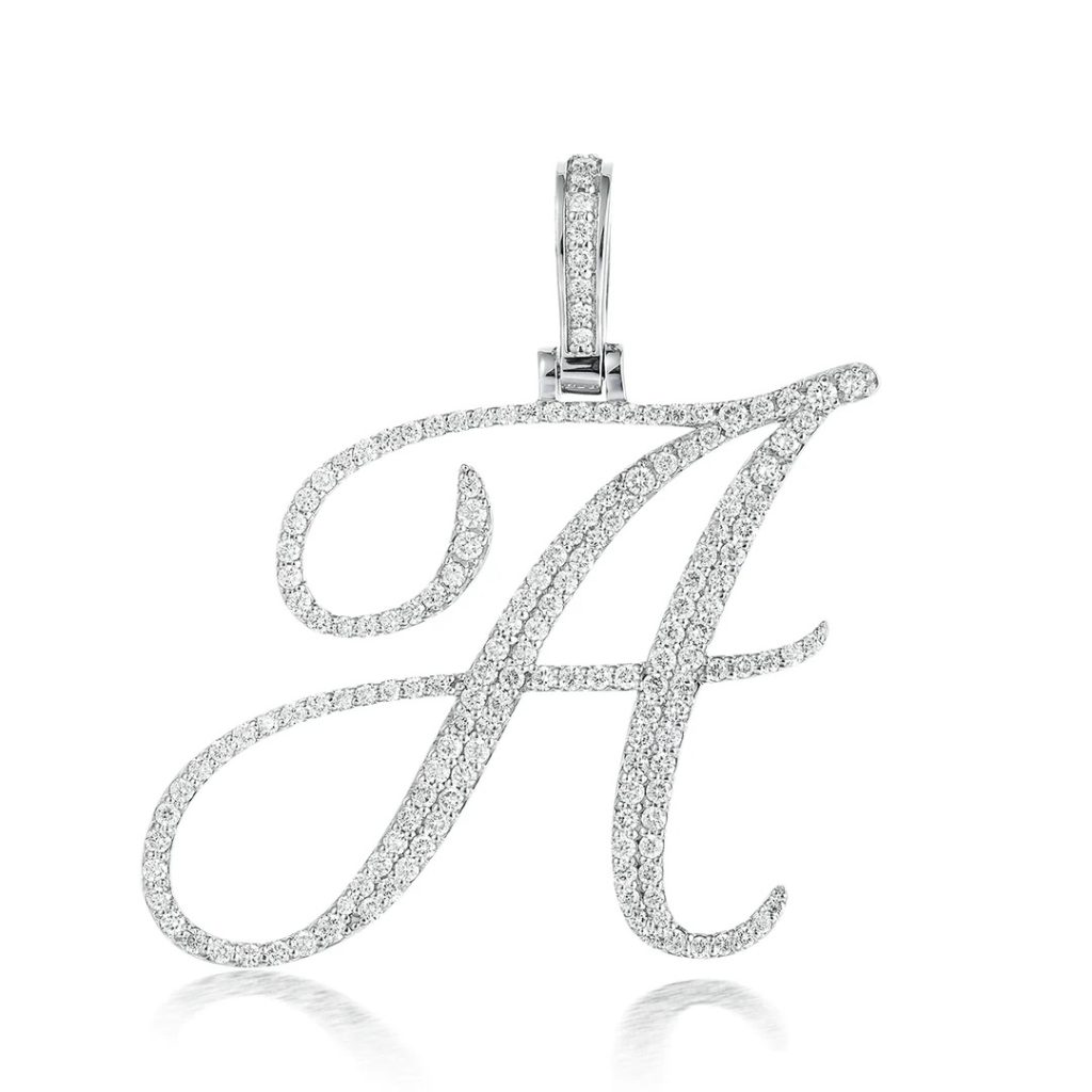 diamond initial necklace