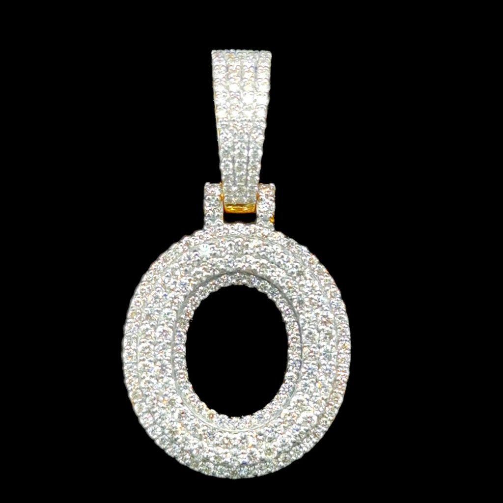 diamond initial pendant