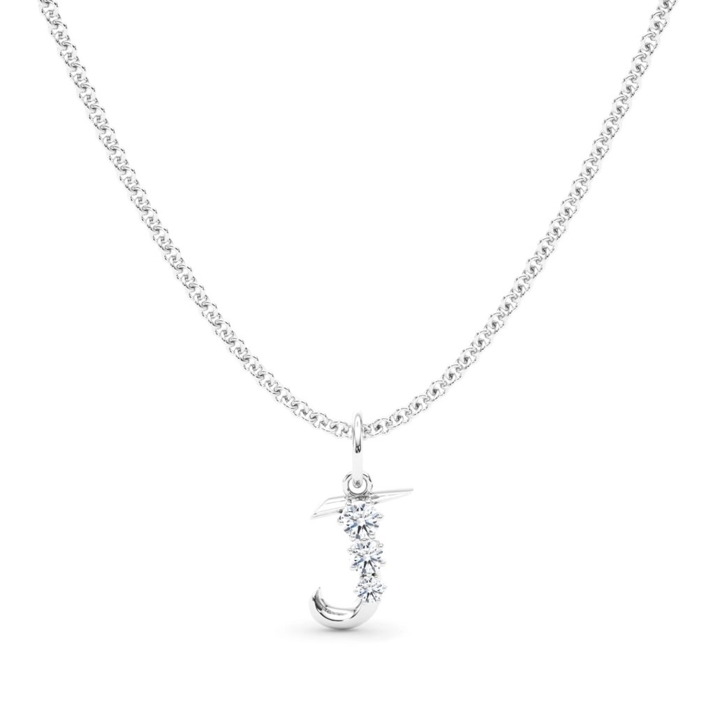 diamond initial necklace