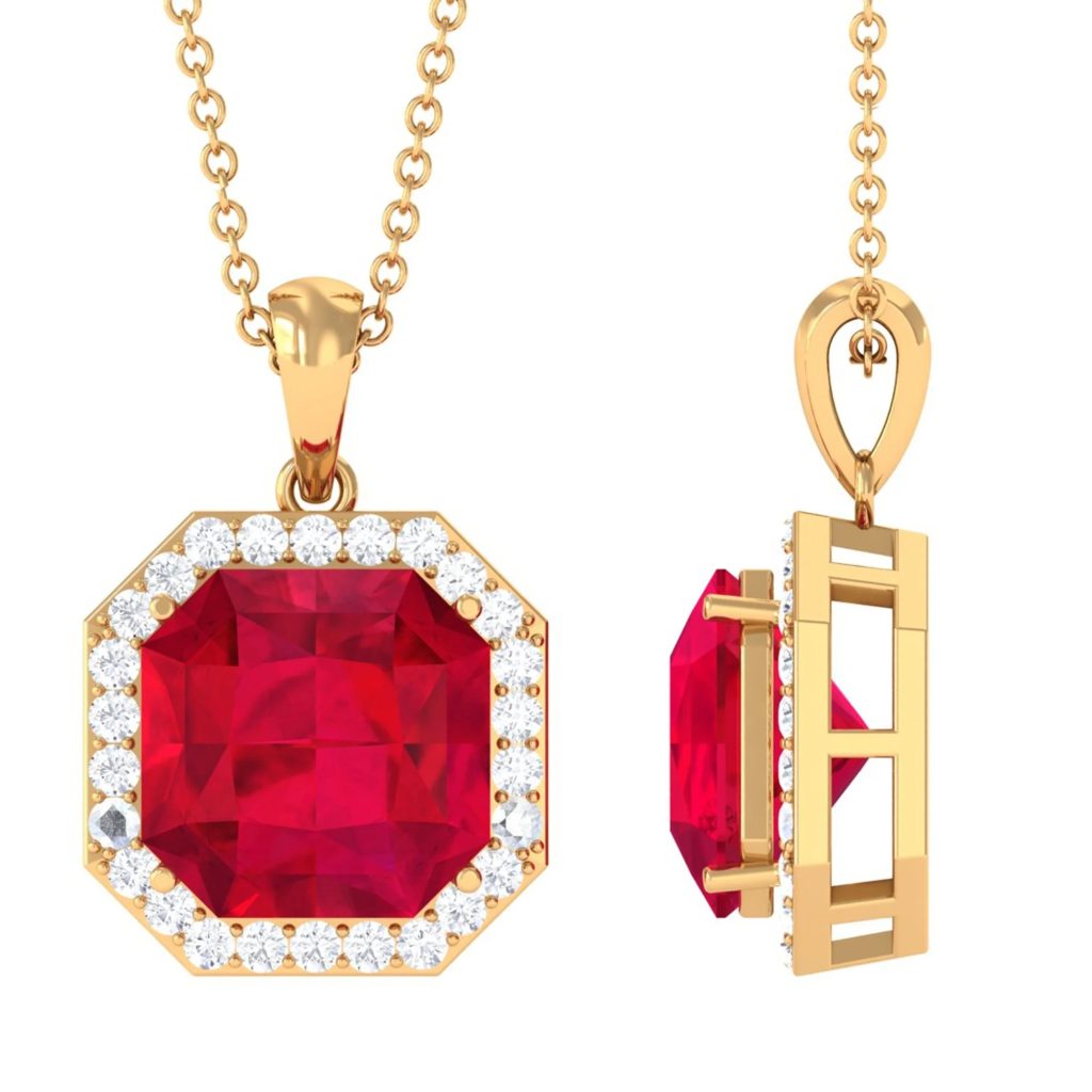 ruby pendant necklace