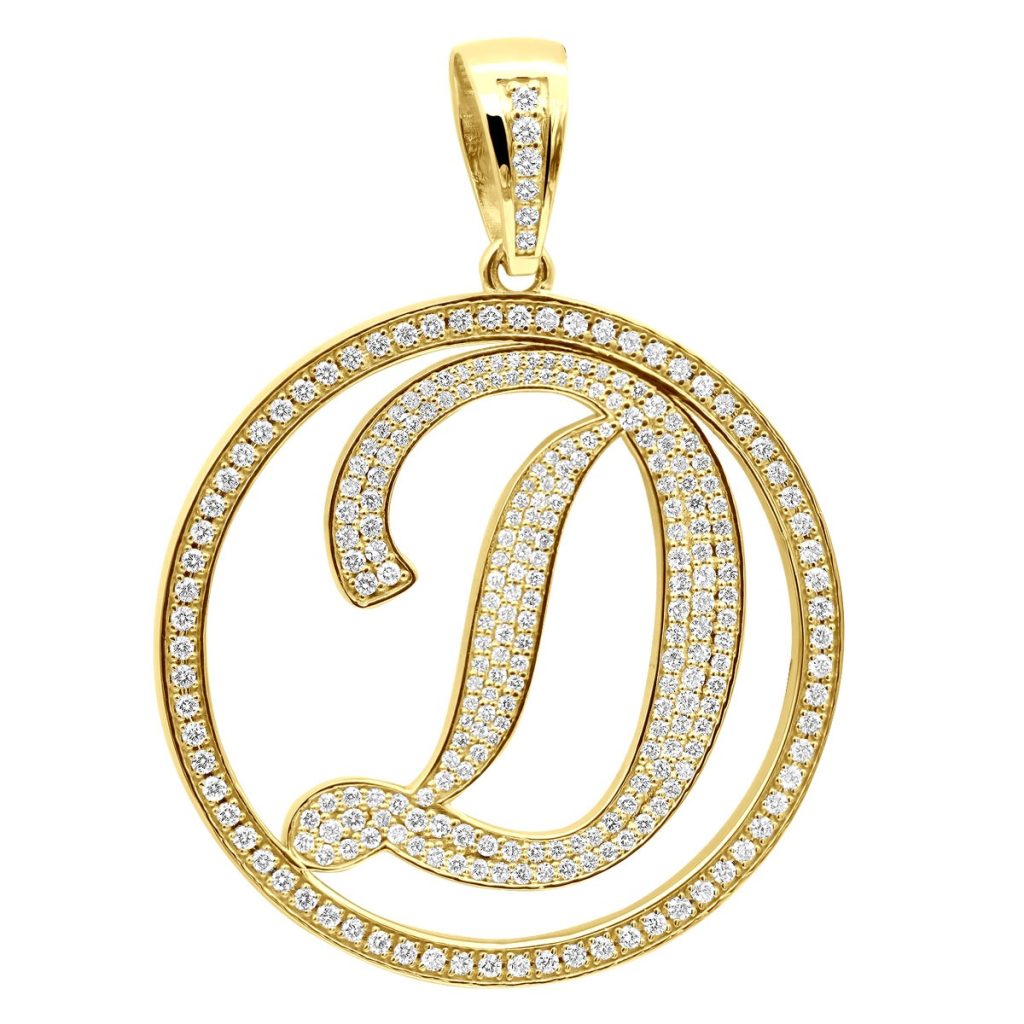 diamond initial pendant