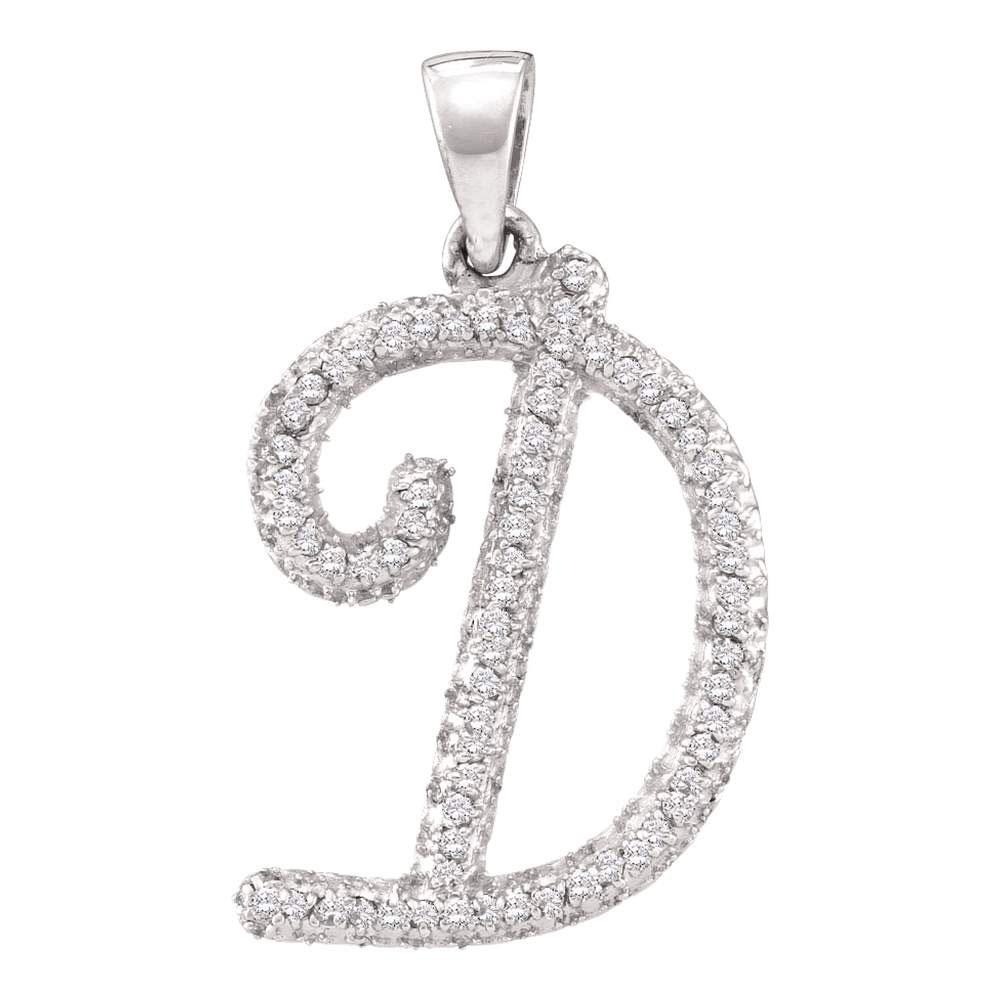 diamond initial pendant