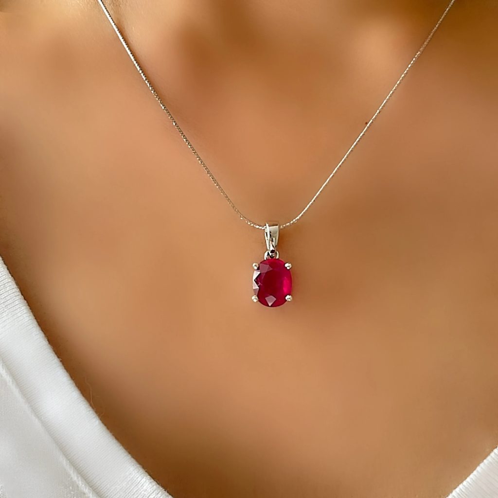 ruby pendant necklace