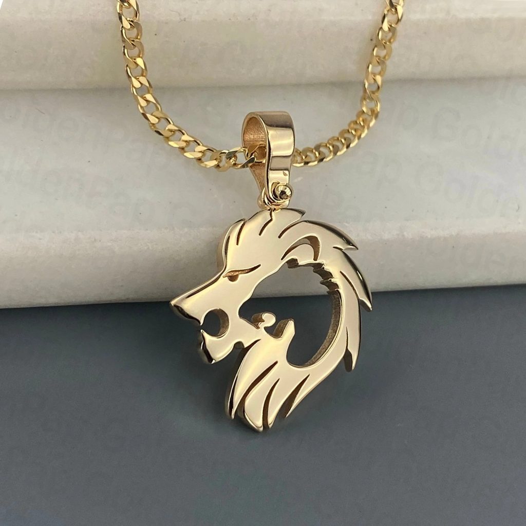 gold lion pendant