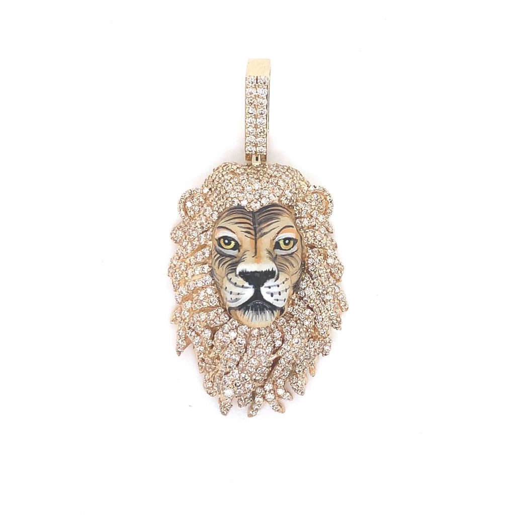 gold lion pendant