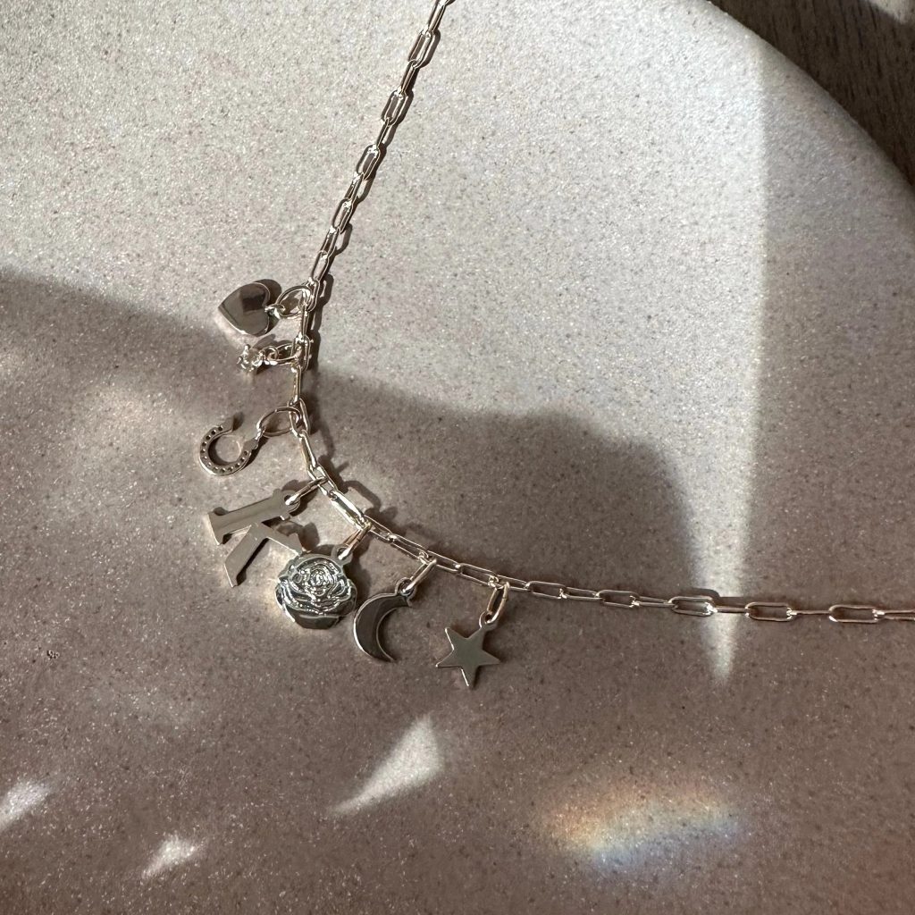 silver charm necklace