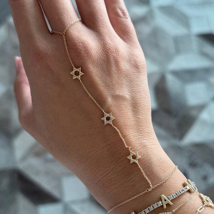 star of david hand chain