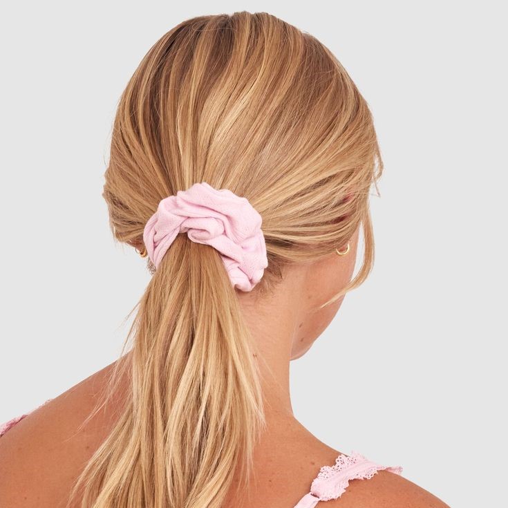 soft pink scrunchie