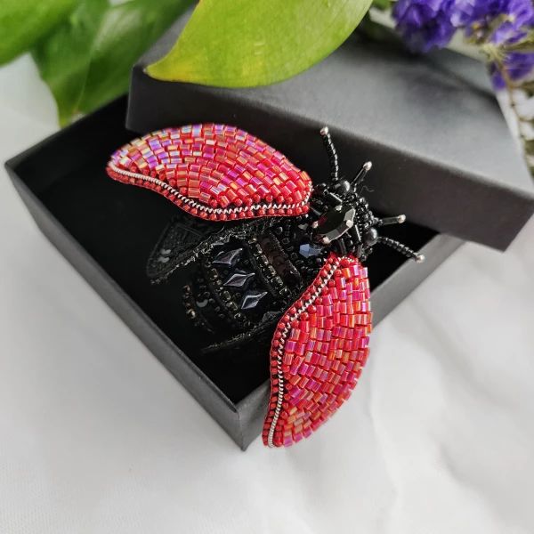 unique beetle brooch