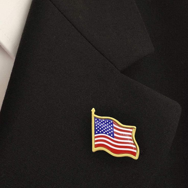 American flag lapel pin