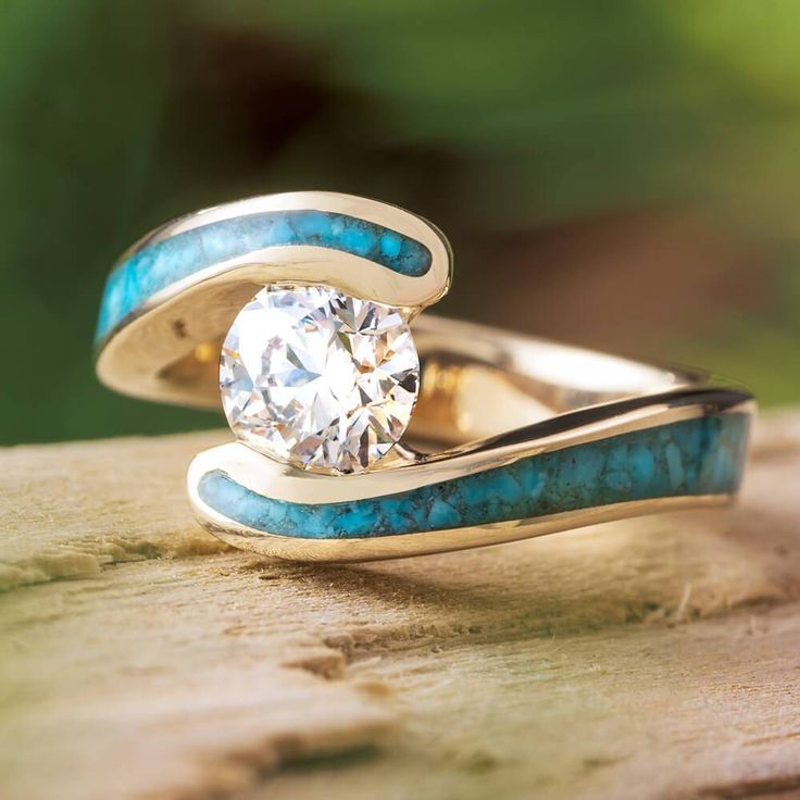 natural stone wedding rings